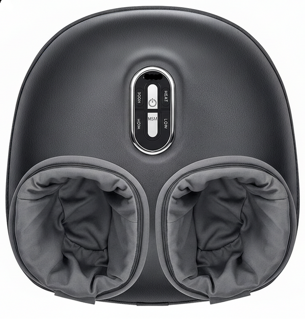 Nekteck Foot Massager Heating Therapy Air Compression Shiatsu Knead Roller Muscle Relaxation Electric Foot Massage Machine