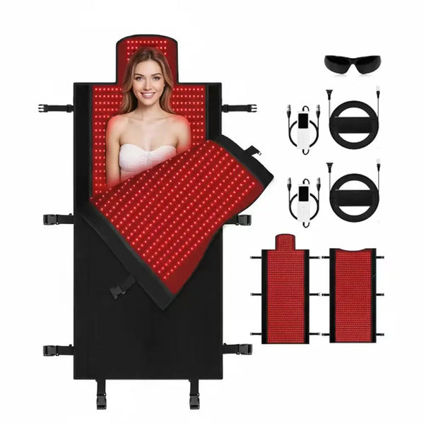 Full Body Red Light Therapy Sleeping Bag 2570 LEDs Red Light Therapy Mat Wavelength LEDs(660nm& 850nm)